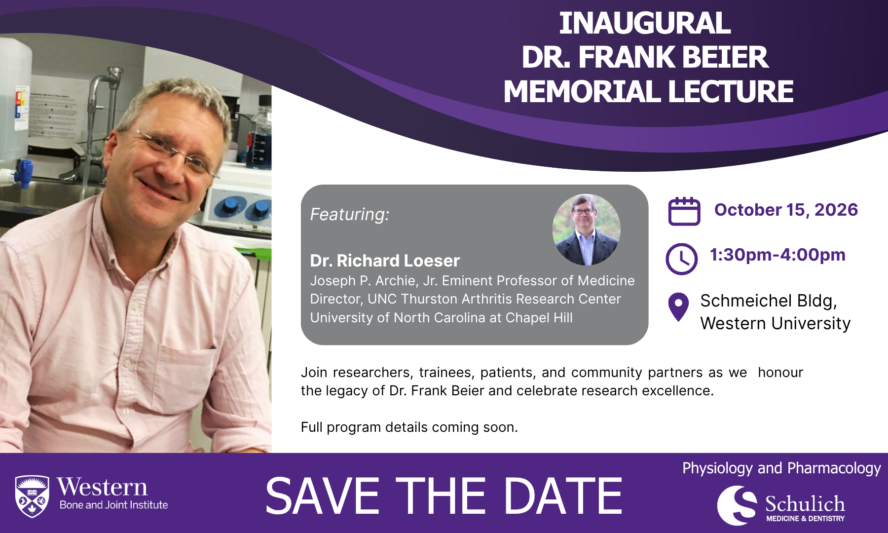 Save the date for the lecture